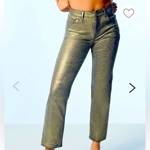BNWT Gold shimmer jeans by Own. Size 26
